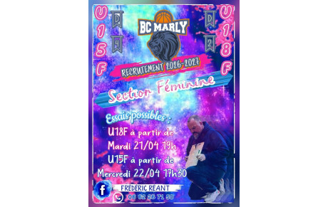 Recrutement U15F/U18F